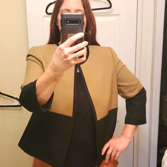 Kasper color block open front blazer - Picture 6 of 11